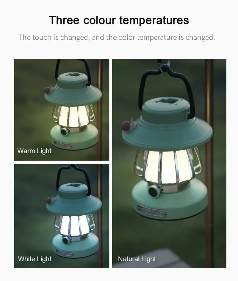 Punjiva kamp-lampa s temperaturnom bojom svjetla