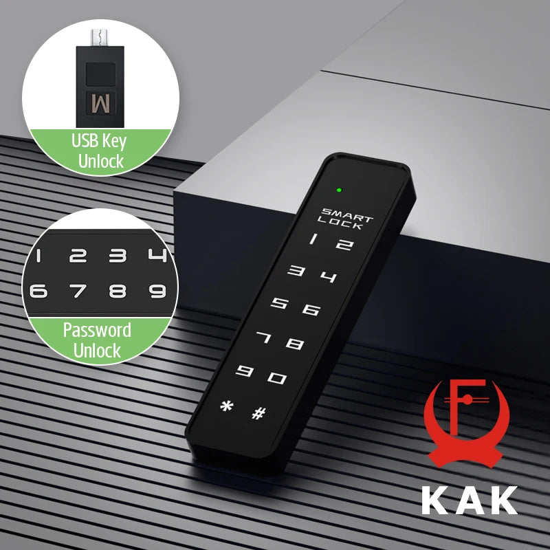 Electronic Cabinet Lock with PIN and USB-Key Access