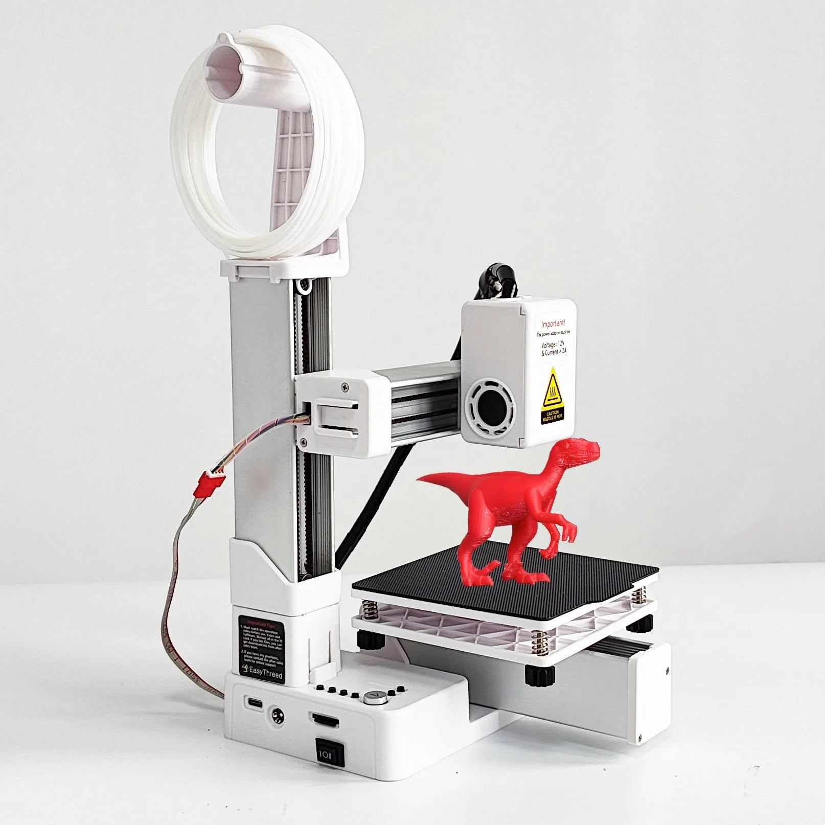 EasyThreed 3D Printer Entry Level Compatible with PLA TPU 1.75mm Filament include Power Adaptor.