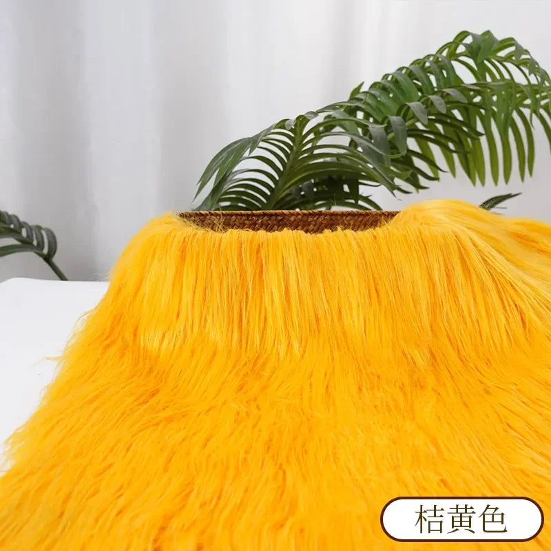 25x45cm Long Hair Faux Fur Fabric For Animal Suit DIY Doll Hair Beard Craft Making Material Patchwork Garment Sewing Accessories