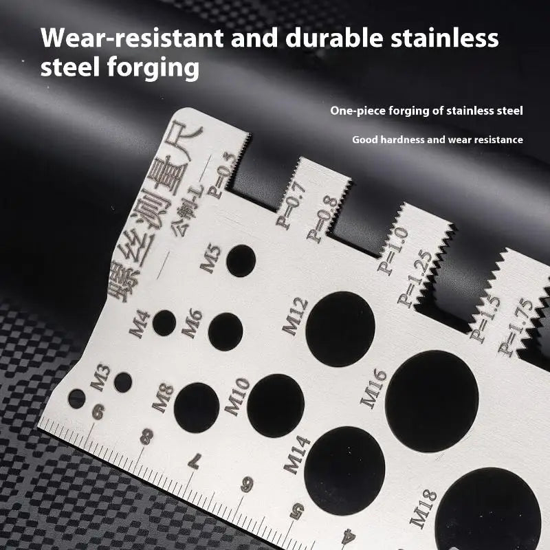 Screw Thread Pitch and Diameter Gauge