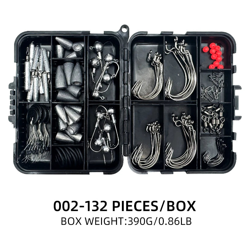 Set di accessori da pesca Texas Rig ShareShark — 132/133 pezzi