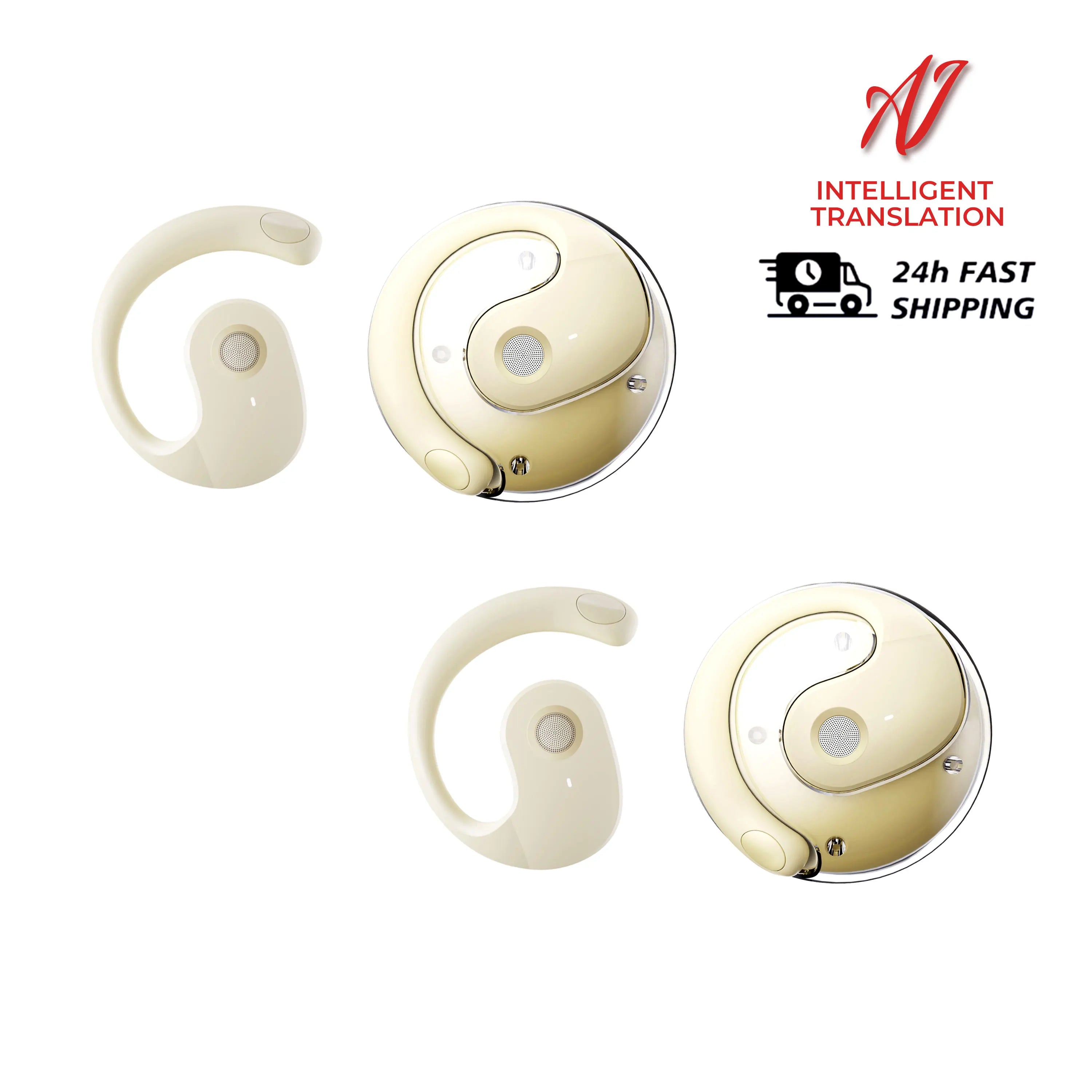 144 Language Translation Wireless Headphones Smart Waterproof Ai Real-time Translator Bluetooth 5.4 Earbuds Business Earphone