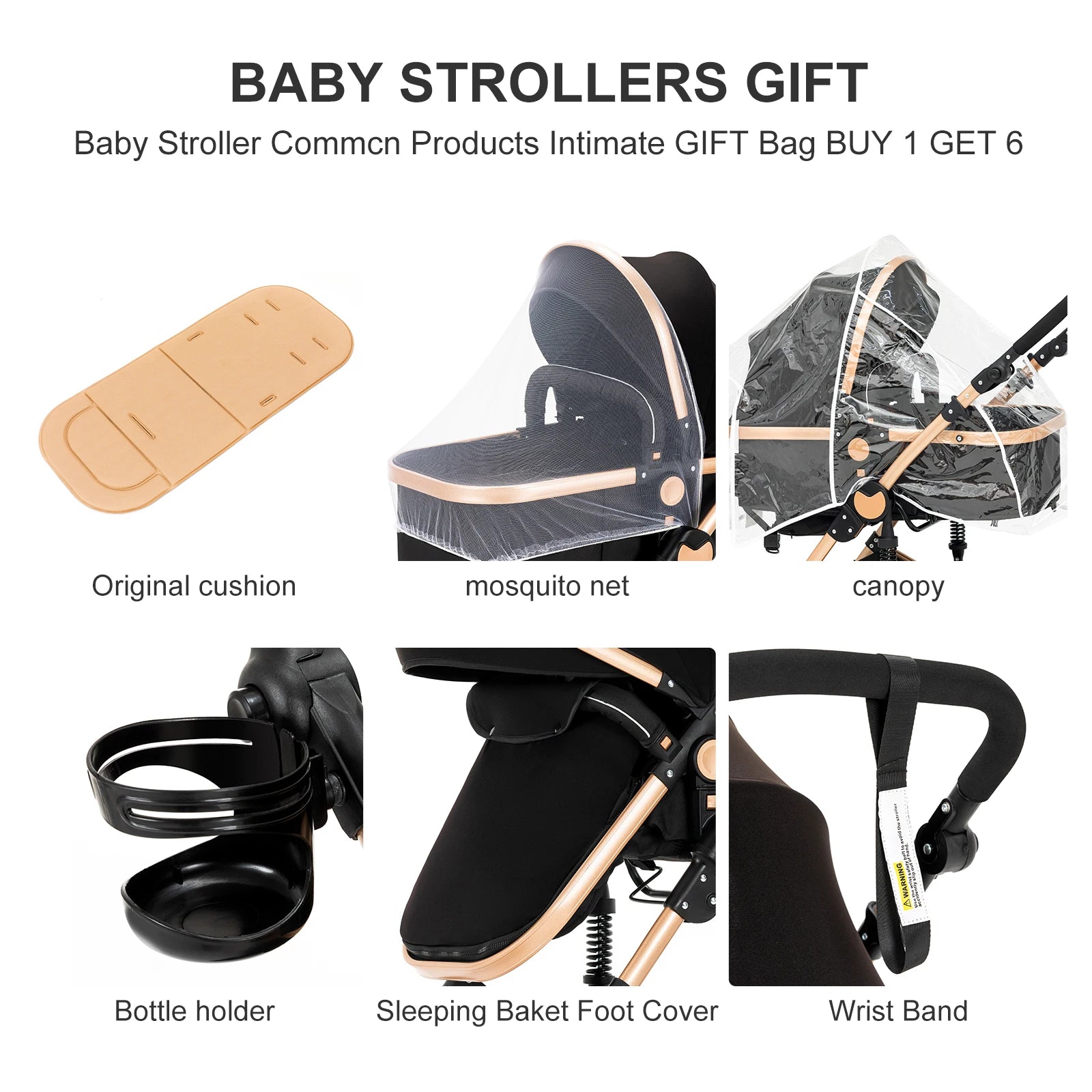 Baby Stroller 3‑in‑1 Lightweight Travel System