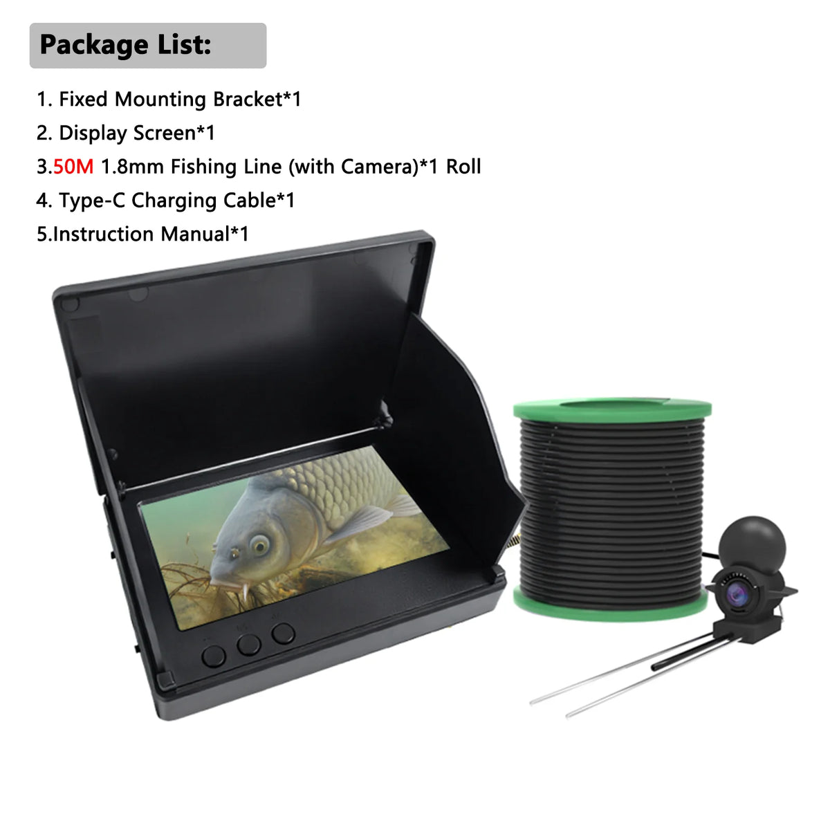 Handheld 4.3 Inch LCD Fish Finder Camera with Night Vision