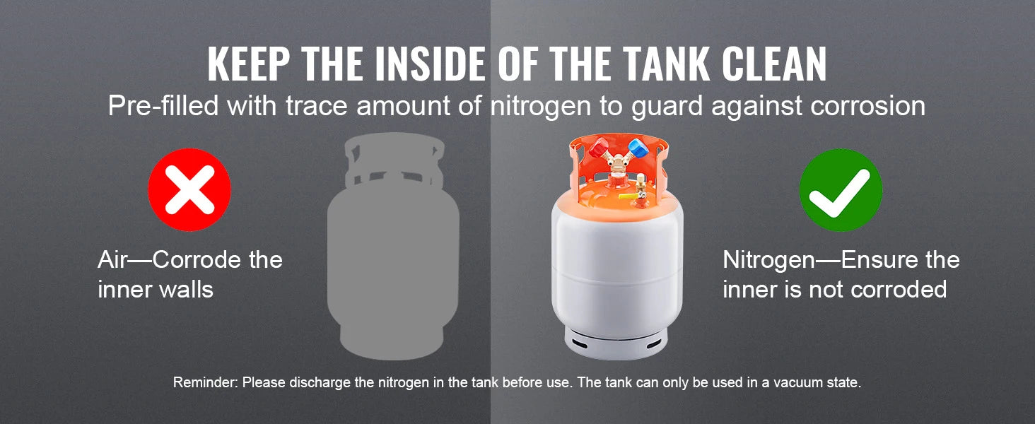 50 lb Refrigerant Recovery Tank with Y-Valve