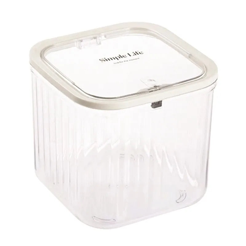 Boîte transparente de rangement pour accessoires pour cheveux avec couvercle à charnière