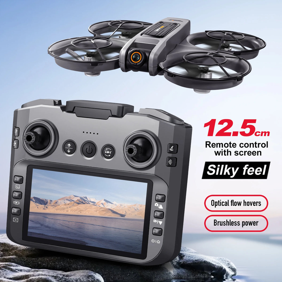 2026 New S156 Quadcopter Aircraft Drone 8K Professional Camera Drone 5G WIFI FPV 4.5 Inch Large Screen Remote Control RC Dron