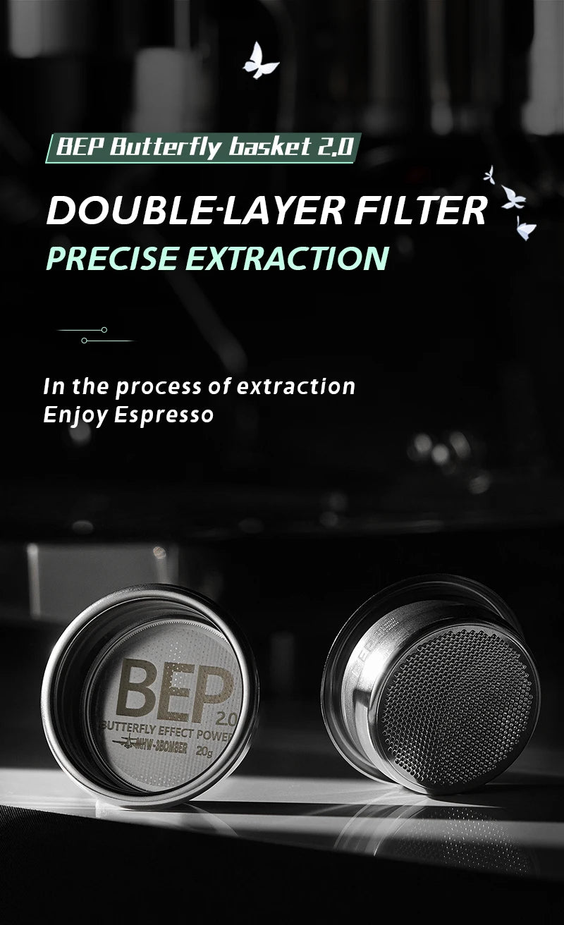 Espresso Filter Basket 15g Double-Layer Stainless Steel