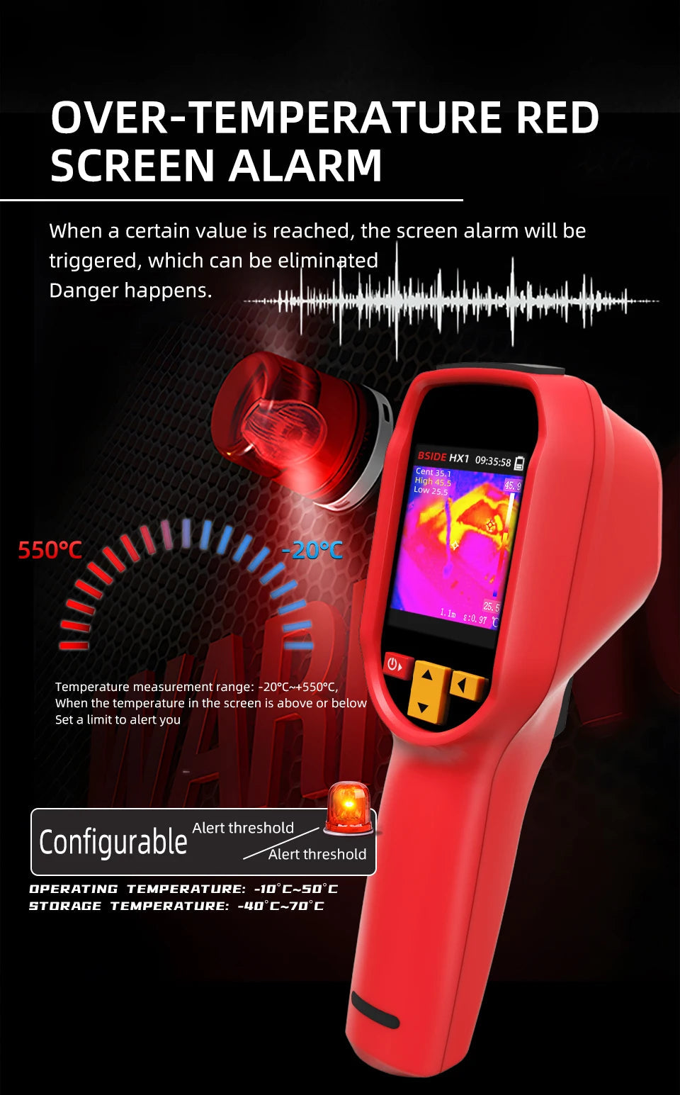 BSIDE Handheld Thermal Imaging Camera 240X240 Temperature Meter For Repair PCB Automobile Pipeline Detection Power inspection