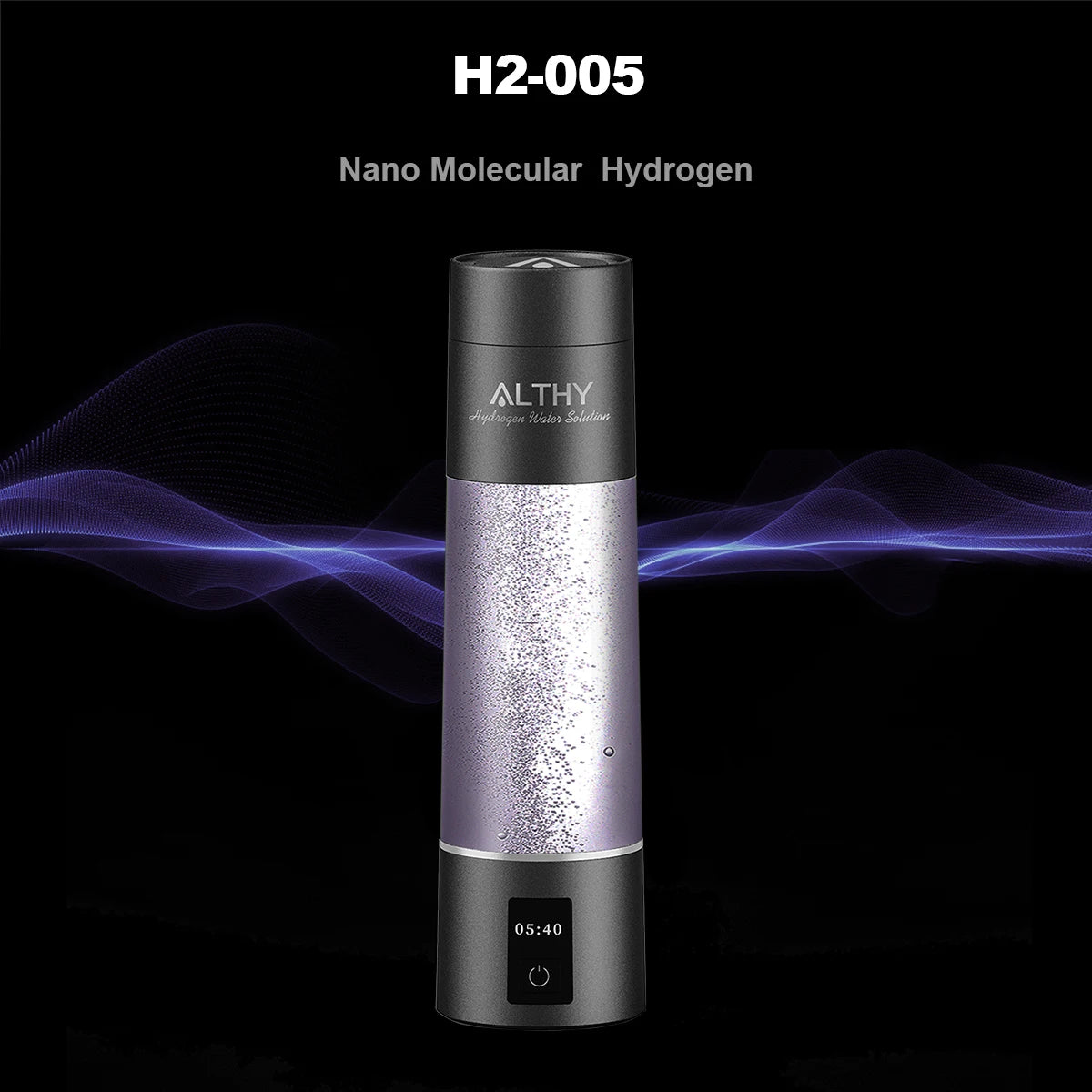 Hydrogen Water Generator Bottle with Dual Chamber Ionizer & Display