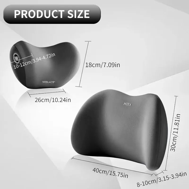Options de coussin pour appuie-tête et soutien lombaire de voiture