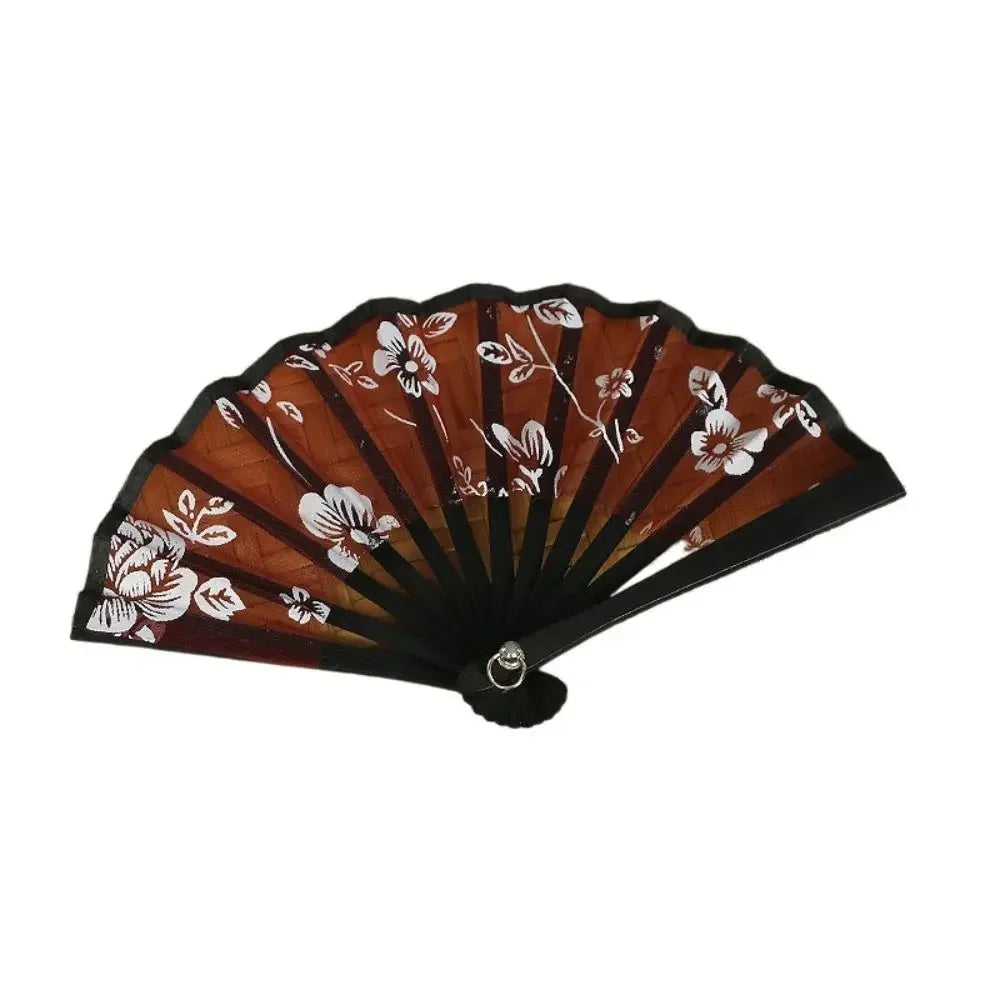 Mini Bamboo-and-Fabric Folding Fan