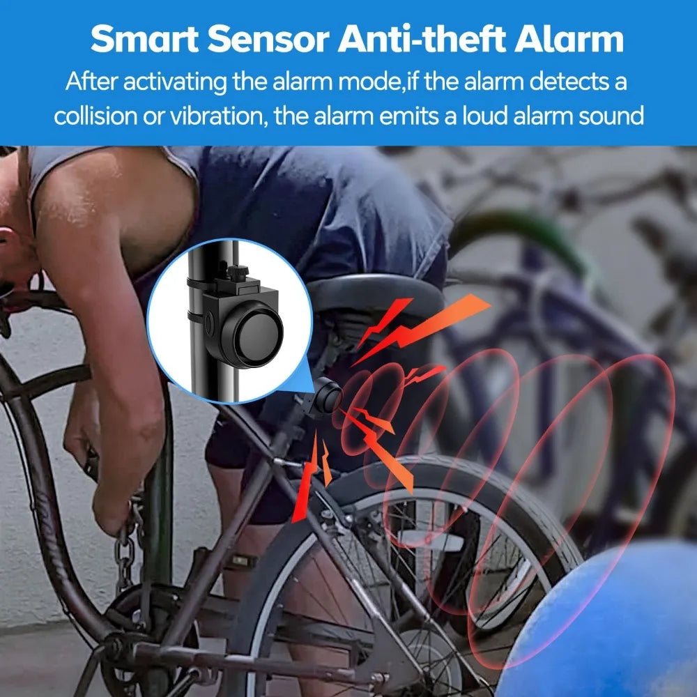 Bocina de bicicleta ruidosa contra robo, alarma impermeable para bicicleta, motocicleta, movilidad eléctrica, E-Bike