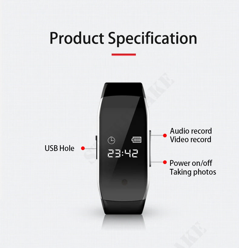Mini Camera Watch 1080P HD DV Professional Digital Voice Video Recorder Bracelet Dictaphone Sound Small Micro Home Secret