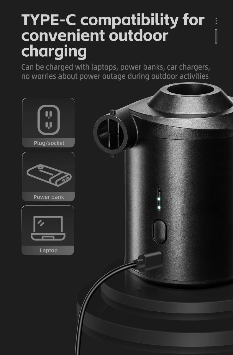 Wireless Electric Air Pump for Mattresses, Pools, and Inflatables