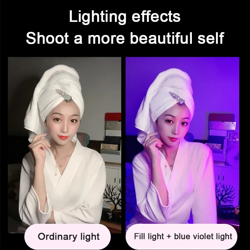 Цветни LED нощни лампи, RGB светлина за атмосфера и запълващо осветление, с акумулаторна батерия, за спалня, фотография и декорация на стая, запълващо осветление, нов модел