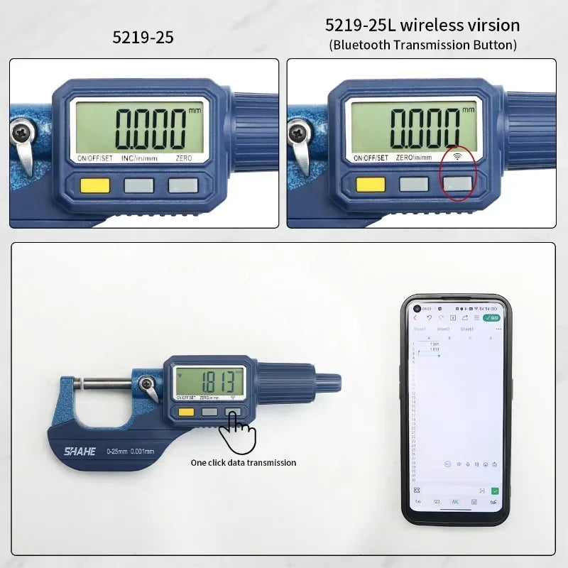 Digital Outside Micrometer - Range Options