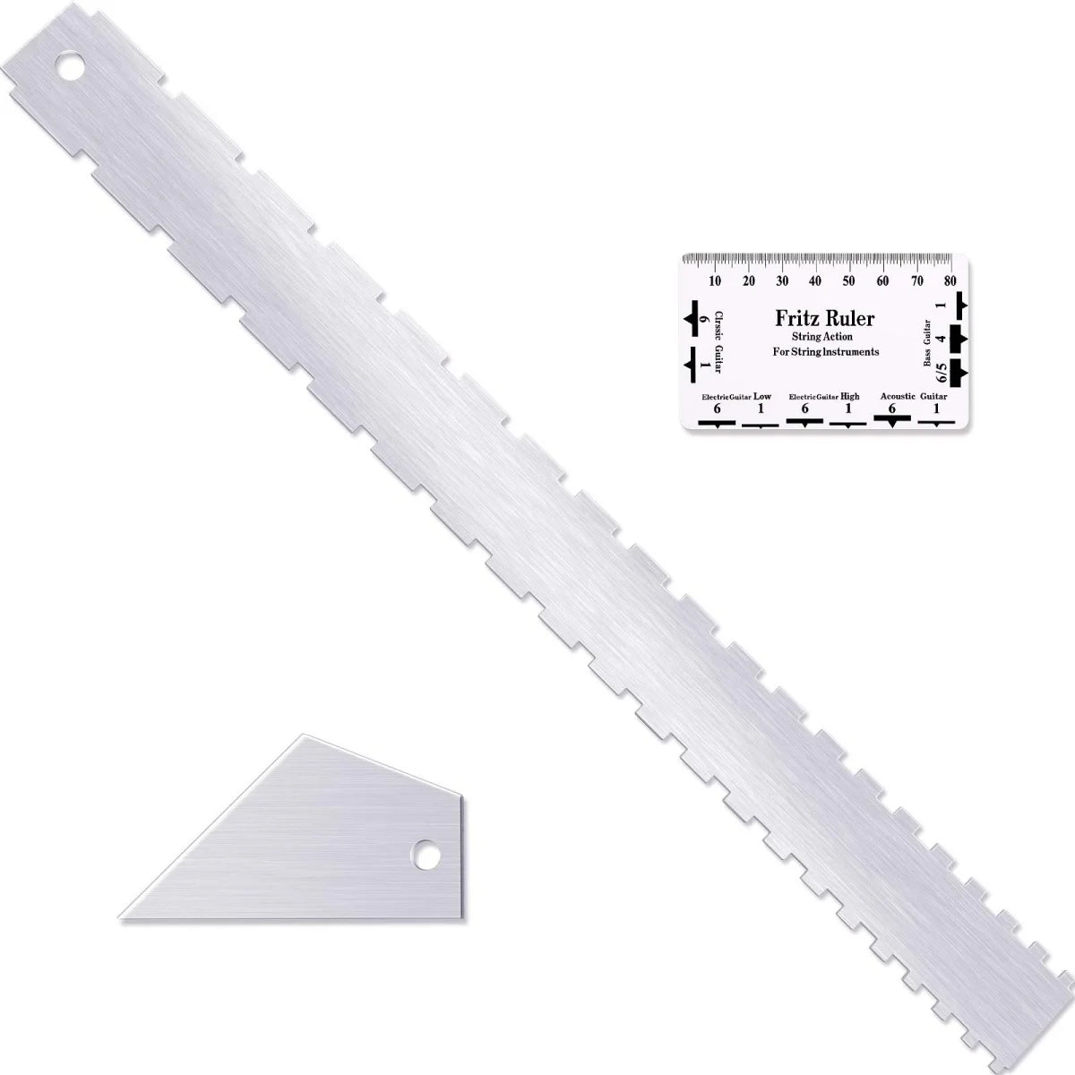 Guitar Neck and Fret Measuring Tools - 3-Piece Set