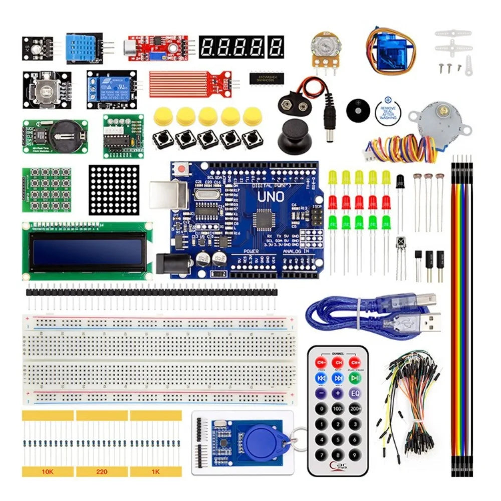 UNO R3-Compatible Electronics Kit with RFID and LCD