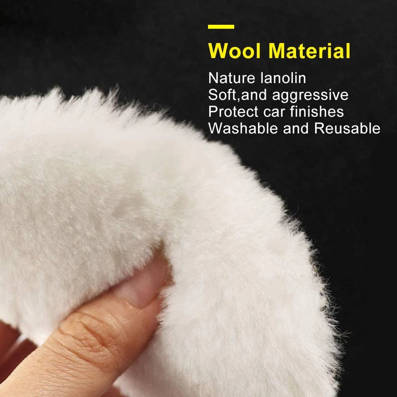5/8Pcs 7/6/5 Inch Polishing Kit Polishing Pad Car Waxing Sponge Disk Wool Wheel for Auto Body Beauty Polisher Washing Car Gadget