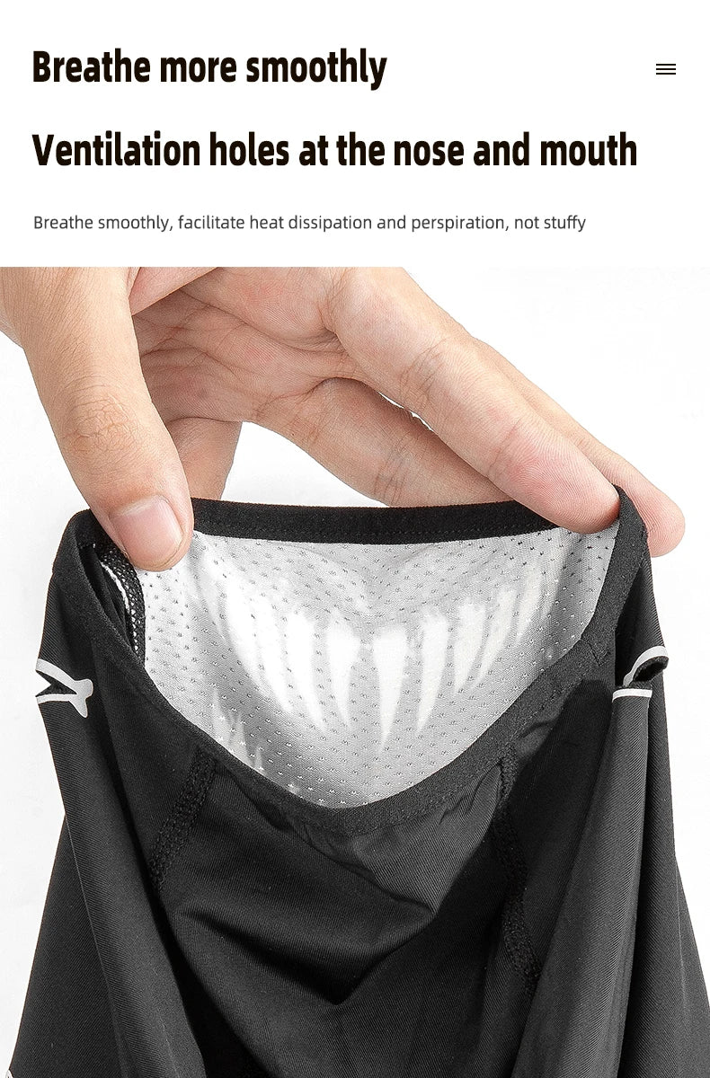Breathable Ice Silk Motorcycle Face Mask with Eye Holes