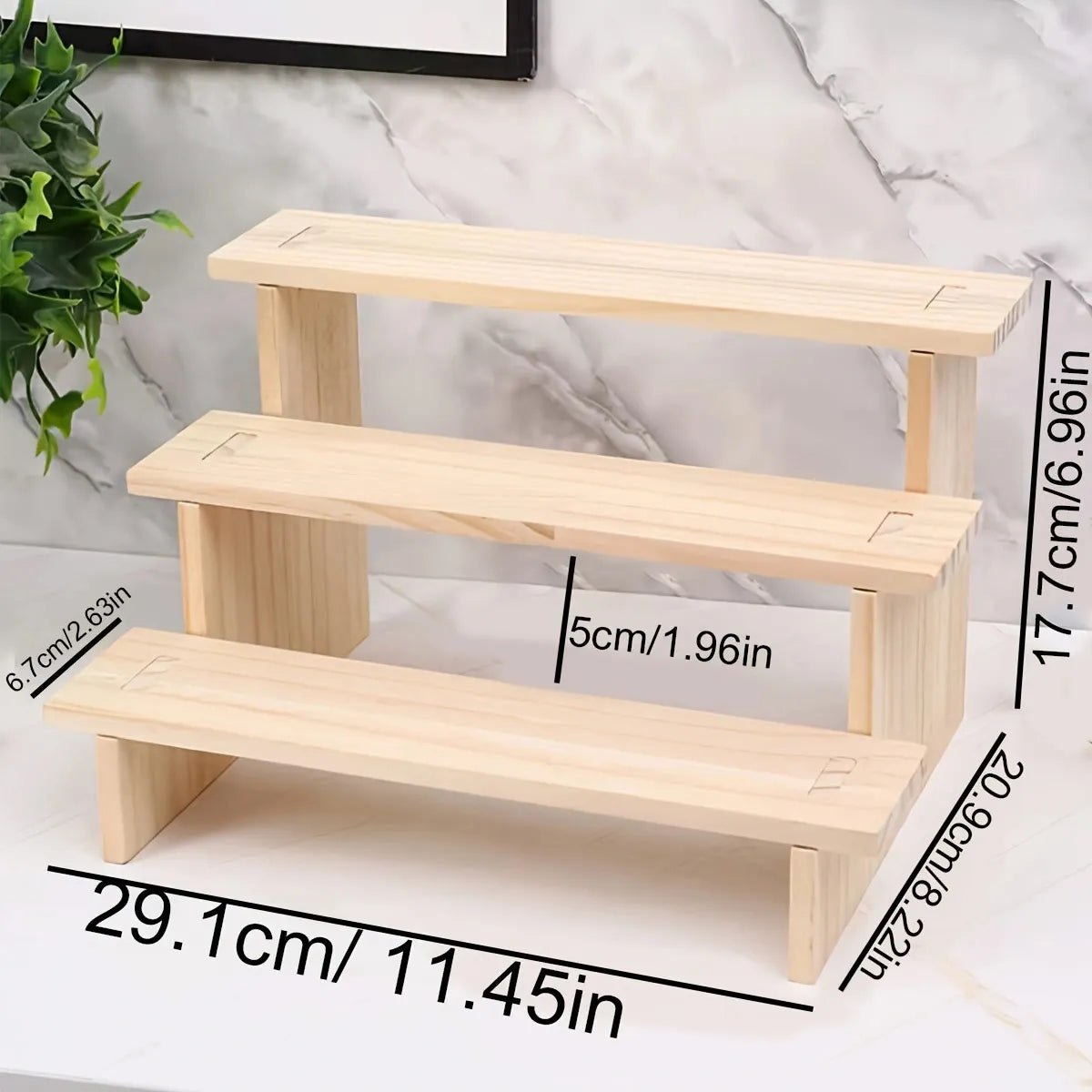 Wooden Tiered Display Stand, Two to Five Levels