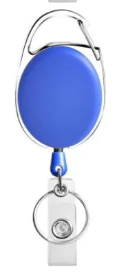 Retractable Badge Reel Holders, Metal Heavy Duty With Carabiner Belt Clip And Key Ring For ID Card Name Holder And Keychain