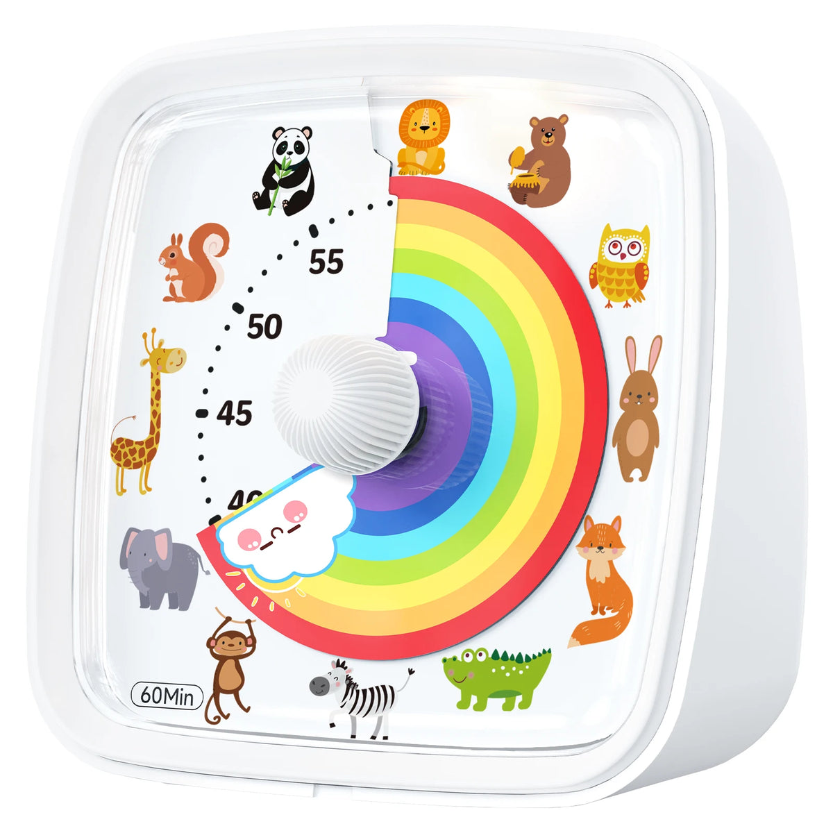 Vibrant Cute Pet Rotating Timer Built-in Night Light | Silent 60-Min Timing Gadget Suitable for School, Work and Home