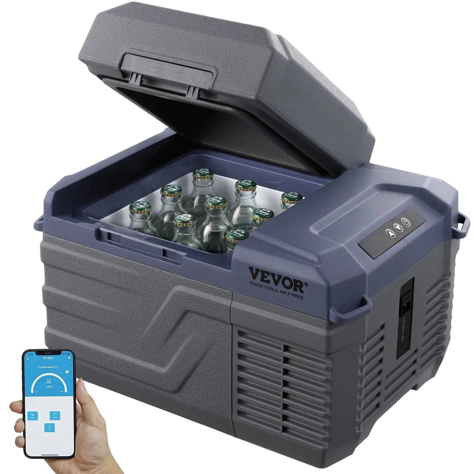 SucceBuy 8L to 75L Car Refrigerator Fridge Portable Icebox Single&Dual Zone with Blue Tooth Adjustable for Outdoor Camping RV
