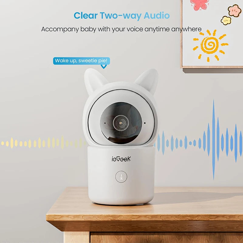 ieGeek 1080P Baby Monitor with 2 Cameras and Split Screen