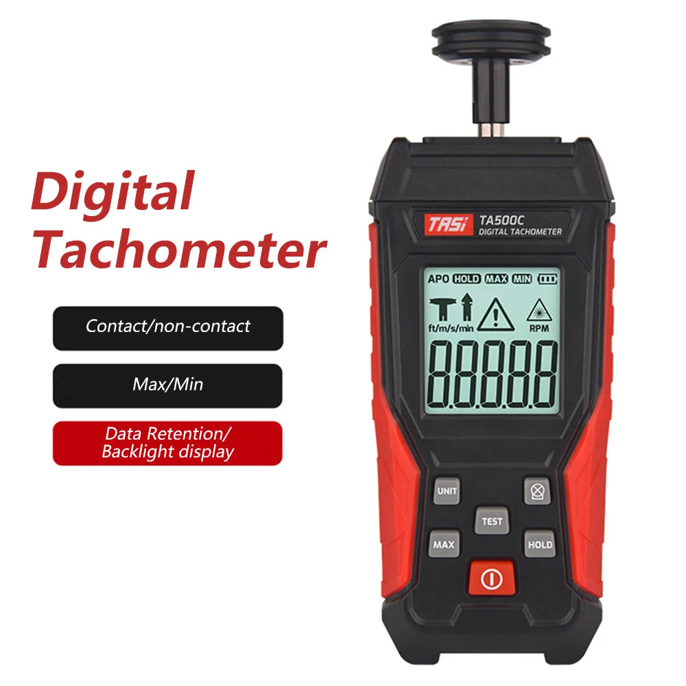 TA500A/B/C Digital Tachometer, Contact & Optical Options