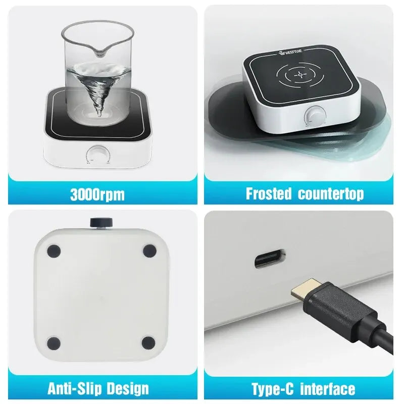 Mini Magnetic Stirrer 2000rpm/3000rpm with Stir Bar