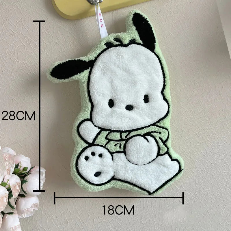 Sanrio Coral Fleece Hand Towel – Hello Kitty, My Melody & Pochacco 🐱