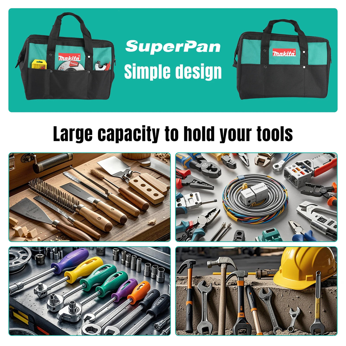 Double-Layer Oxford Tool Bag for Makita Tools