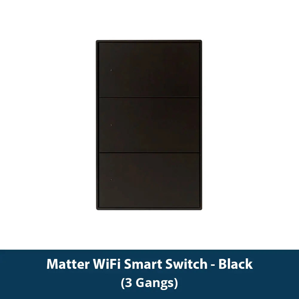 Matter Wi-Fi Wall Switch - Gang and Colour Options