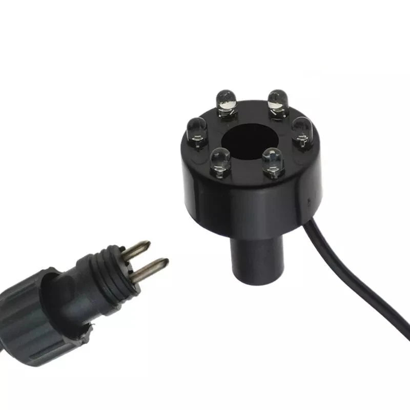 12V Six-LED Fountain Light Ring and Separate Accessories