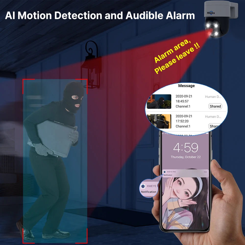 8MP PoE PTZ IP Camera with Color Night Vision