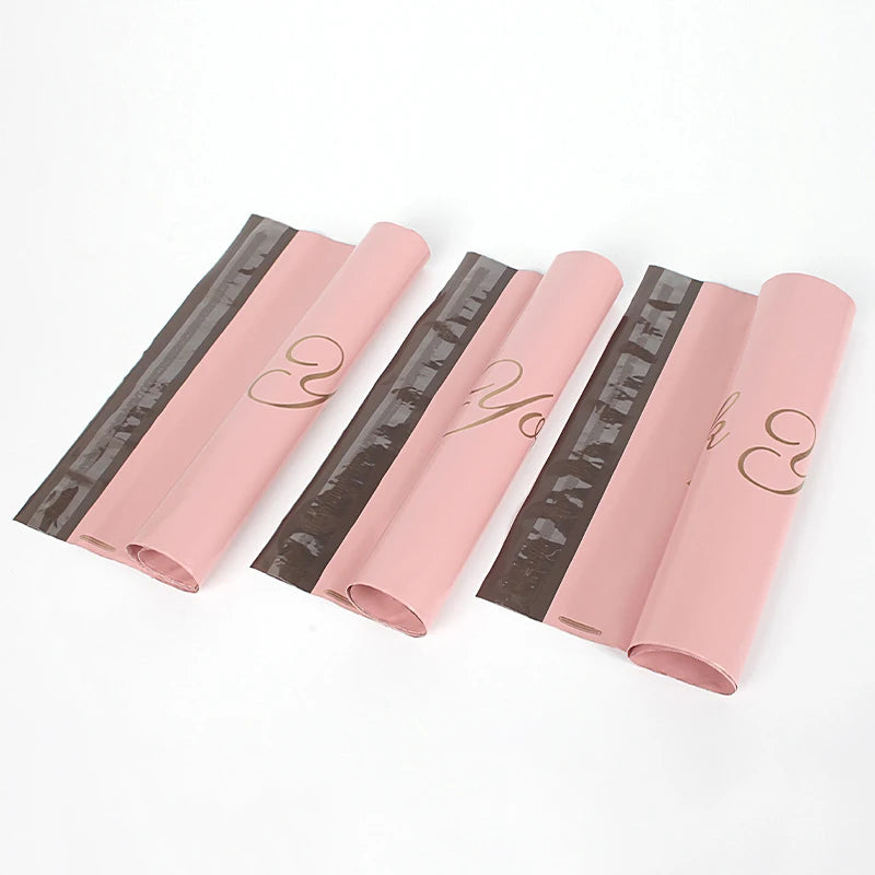 Busta imbottita rosa con design Thank You