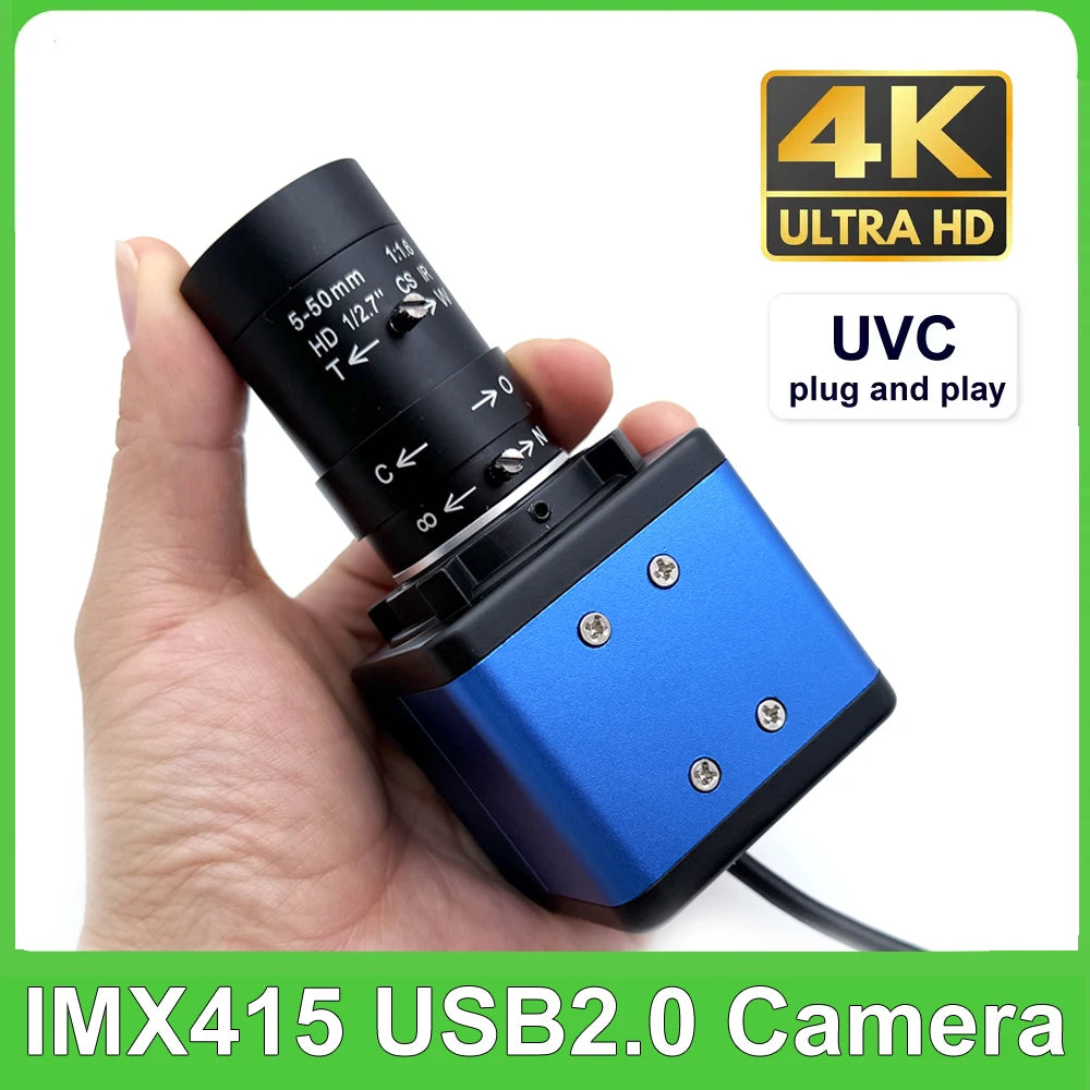 USB UVC Camera, 2K/4K and Lens Options