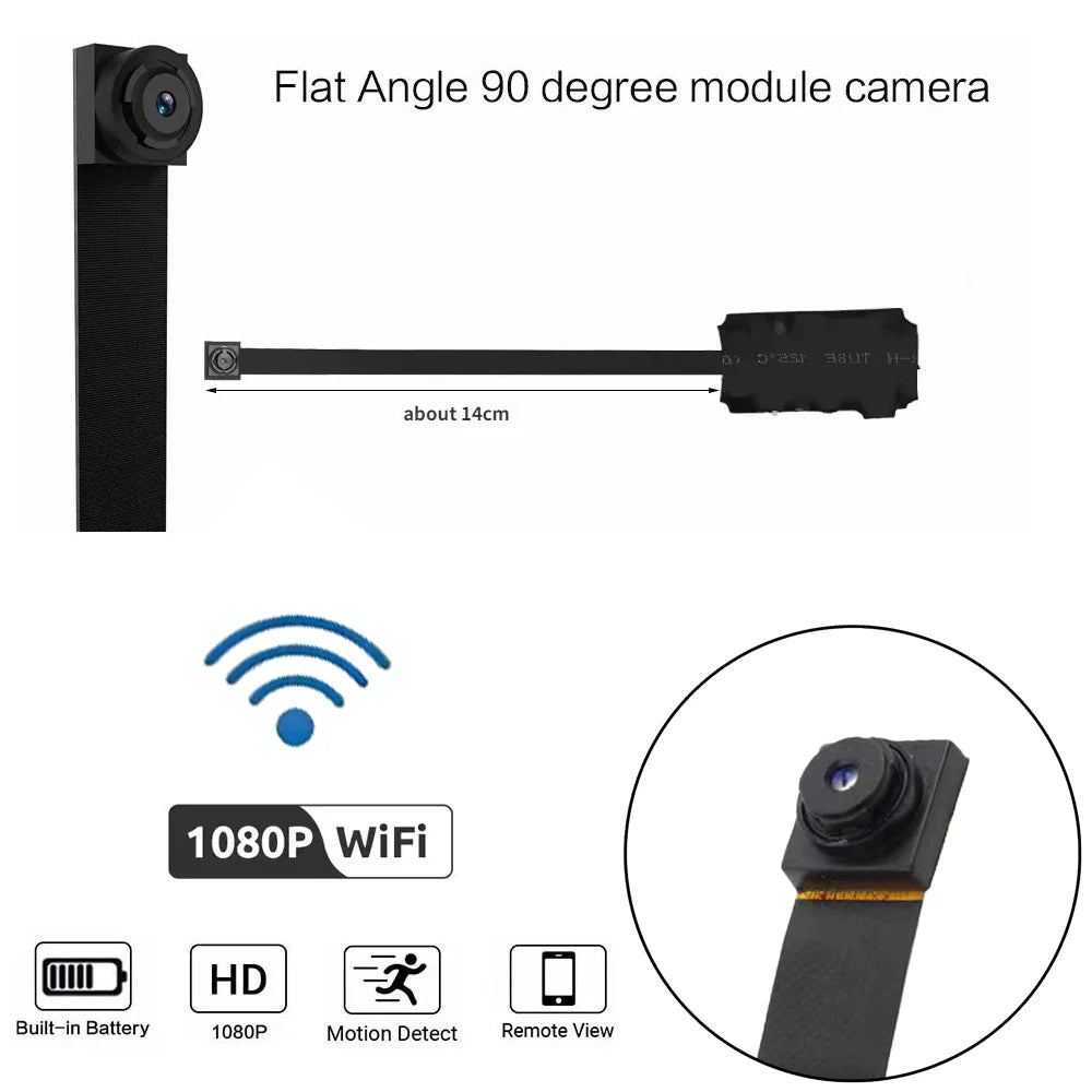 Mini WiFi kamera 1080P HD bezdrôtový videorekordér s diaľkovým náhľadom