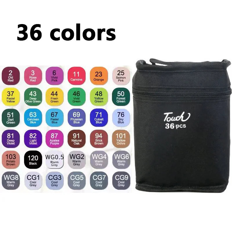 168 Colored Marker Pens Set for Manga & Sketching