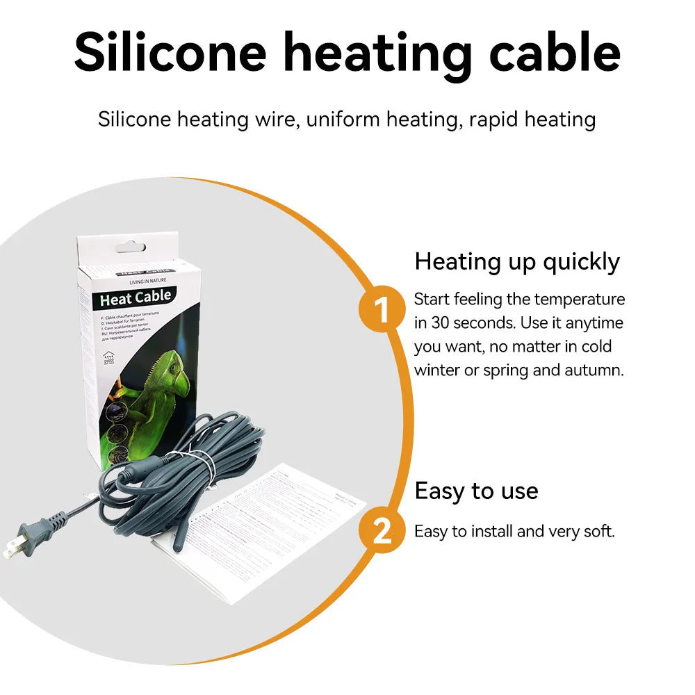 Reptile Heating Cable, 4–9 m Options