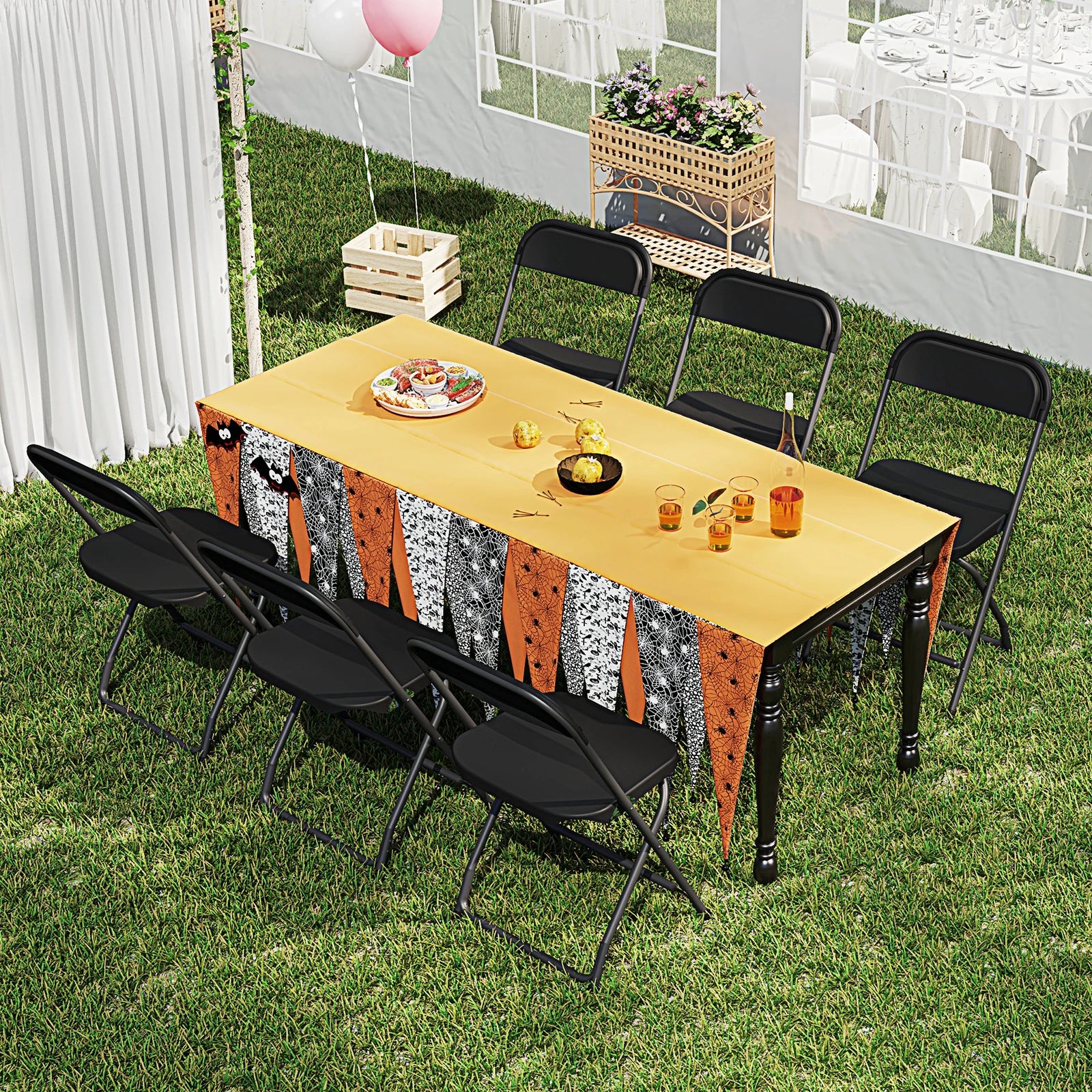 Folding Padded Chair Set with PU Leather Seat, 330LB Capacity