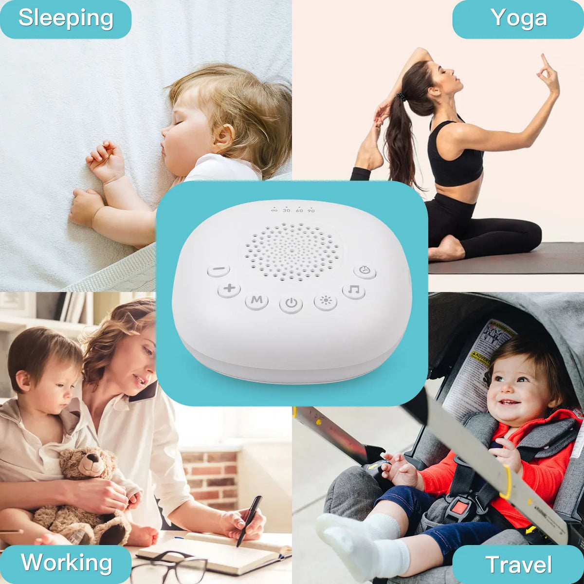 Rechargeable Sleep Sound Machine with Night Light
