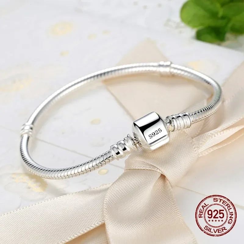 Handmade 925 Sterling Silver Charm Bracelet