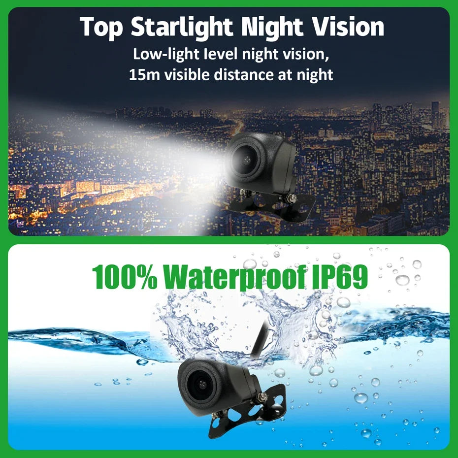 1080P Car Rear View Camera 170° Night Vision Waterproof