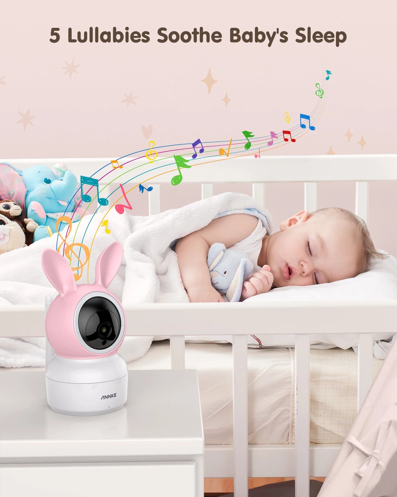 ANNKE 5" Wireless Baby Monitor with Night Vision and Audio
