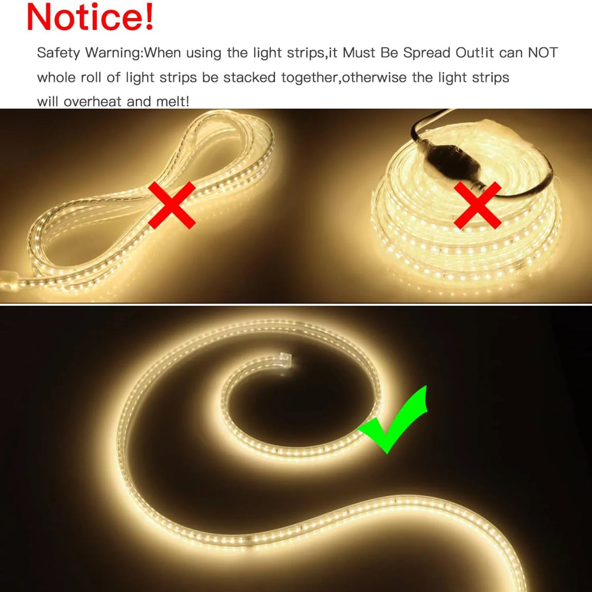 Bel svetlobni trak LED 220–240 V z vtičem EU