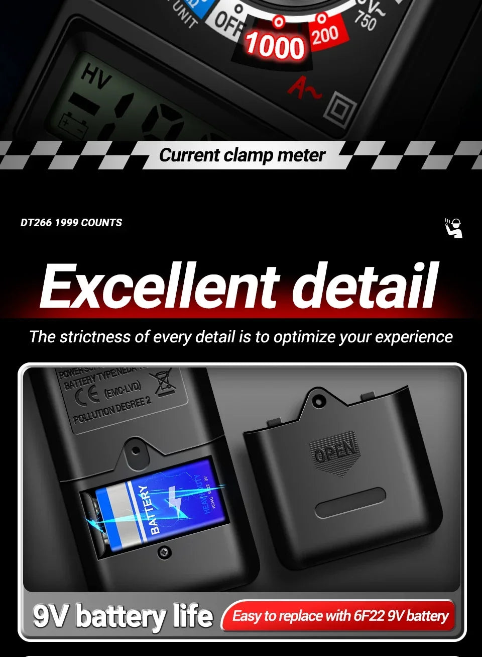 DT266-8 Digital Clamp Meter